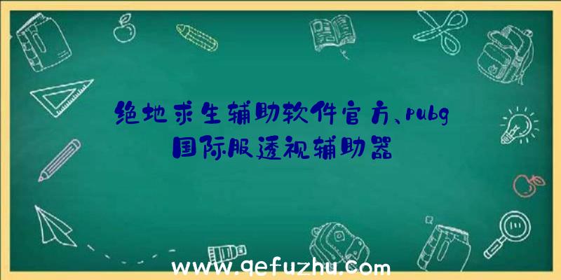 绝地求生辅助软件官方、pubg国际服透视辅助器