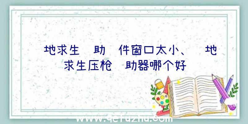 绝地求生辅助软件窗口太小、绝地求生压枪辅助器哪个好