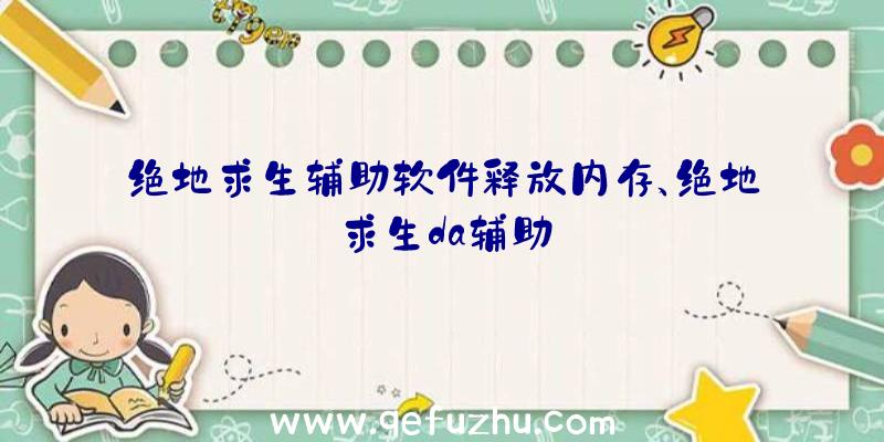 绝地求生辅助软件释放内存、绝地求生da辅助