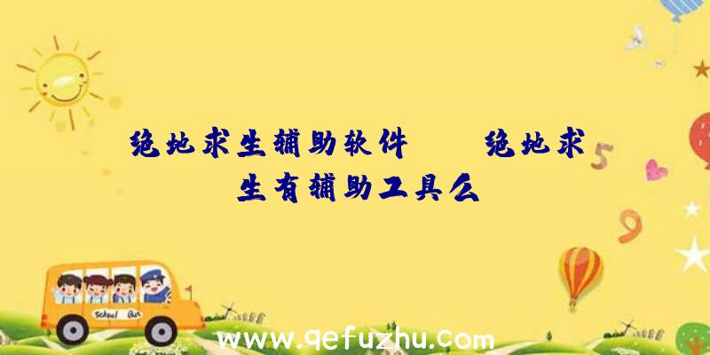 绝地求生辅助软件hua、绝地求生有辅助工具么