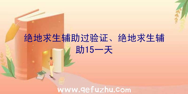 绝地求生辅助过验证、绝地求生辅助15一天