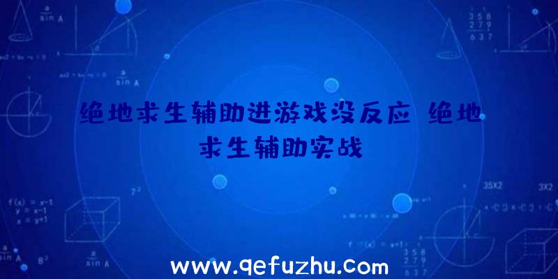 绝地求生辅助进游戏没反应、绝地求生辅助实战