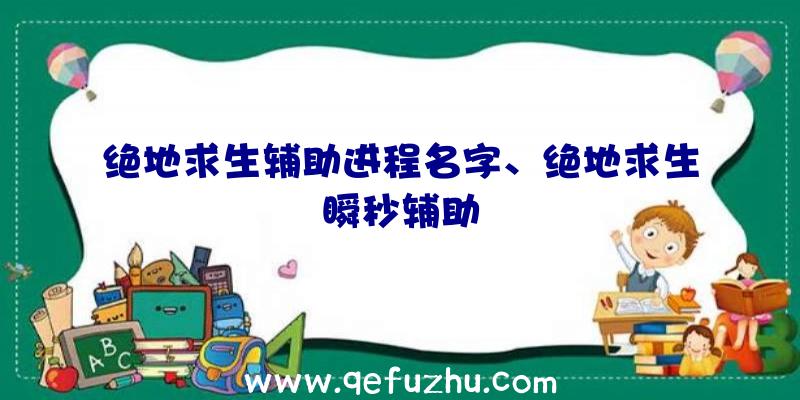 绝地求生辅助进程名字、绝地求生瞬秒辅助