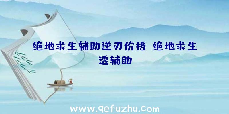 绝地求生辅助逆刃价格、绝地求生透辅助