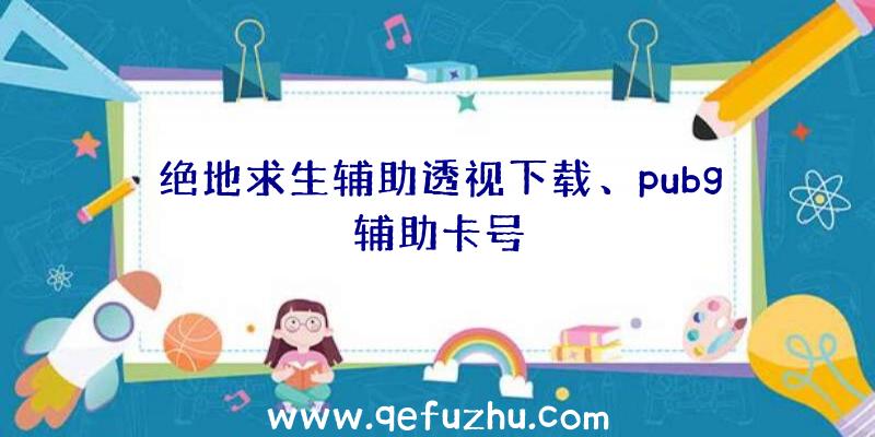 绝地求生辅助透视下载、pubg辅助卡号