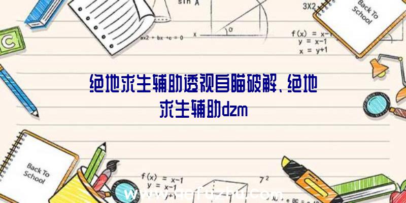 绝地求生辅助透视自瞄破解、绝地求生辅助dzm