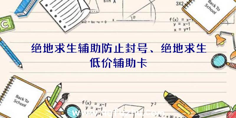 绝地求生辅助防止封号、绝地求生低价辅助卡