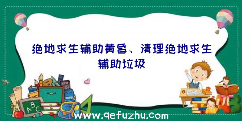 绝地求生辅助黄昏、清理绝地求生辅助垃圾