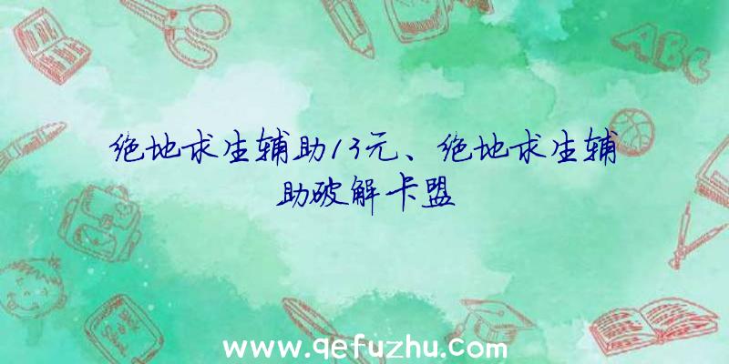 绝地求生辅助13元、绝地求生辅助破解卡盟