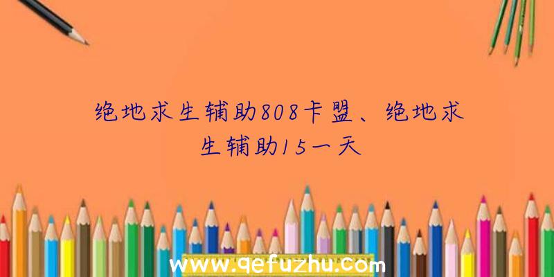 绝地求生辅助808卡盟、绝地求生辅助15一天