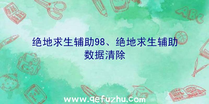 绝地求生辅助98、绝地求生辅助数据清除