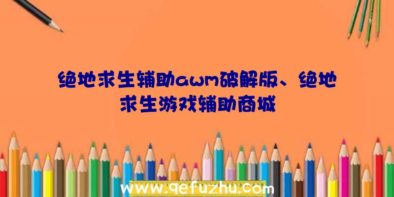 绝地求生辅助awm破解版、绝地求生游戏辅助商城