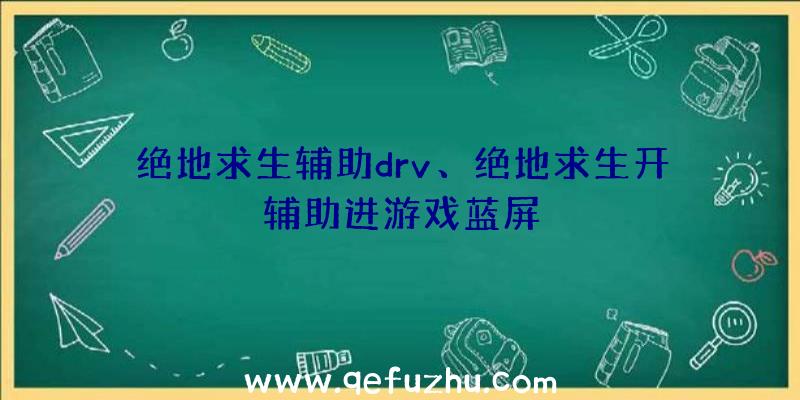 绝地求生辅助drv、绝地求生开辅助进游戏蓝屏