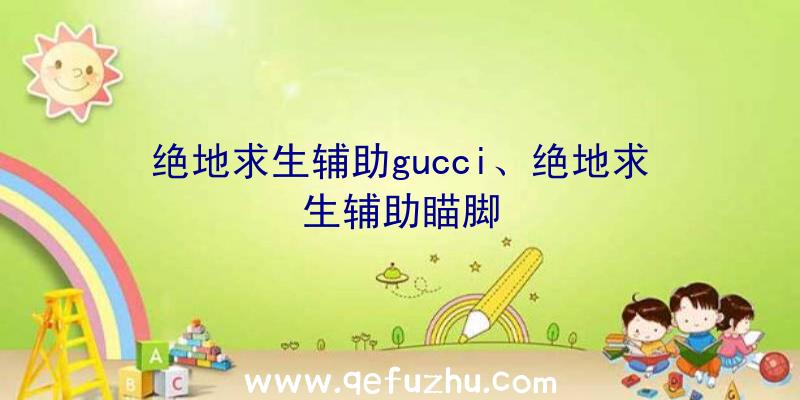 绝地求生辅助gucci、绝地求生辅助瞄脚