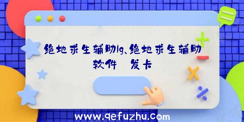 绝地求生辅助lg、绝地求生辅助软件