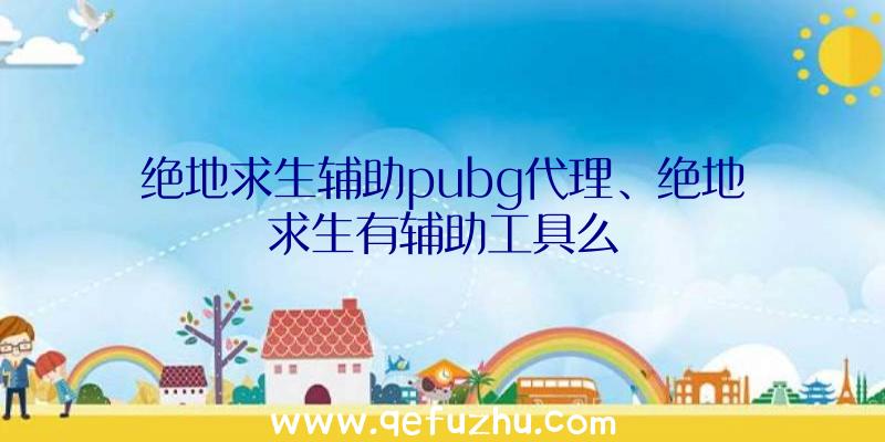 绝地求生辅助pubg代理、绝地求生有辅助工具么