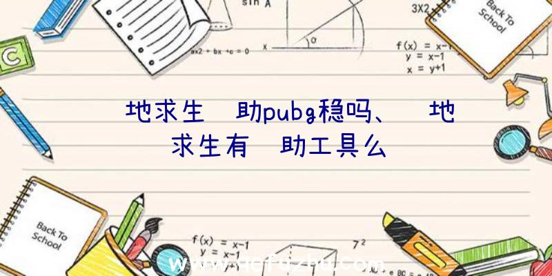 绝地求生辅助pubg稳吗、绝地求生有辅助工具么