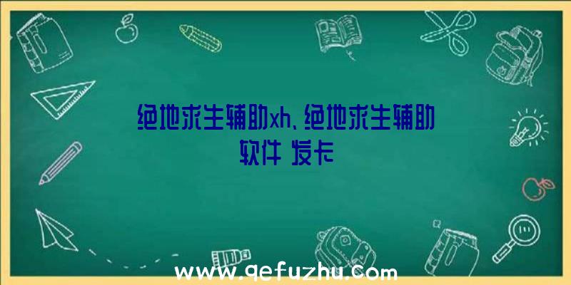 绝地求生辅助xh、绝地求生辅助软件