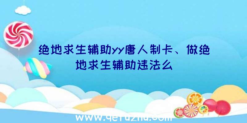 绝地求生辅助yy唐人制卡、做绝地求生辅助违法么