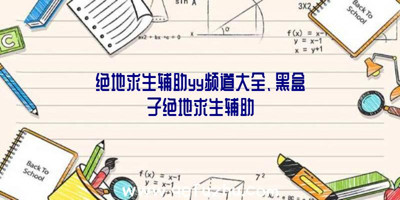 绝地求生辅助yy频道大全、黑盒子绝地求生辅助