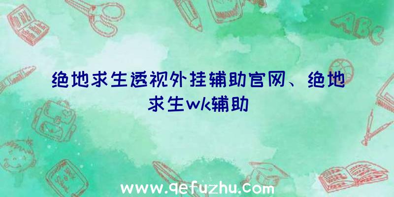 绝地求生透视外挂辅助官网、绝地求生wk辅助