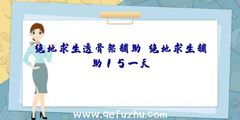 绝地求生透骨架辅助、绝地求生辅助15一天