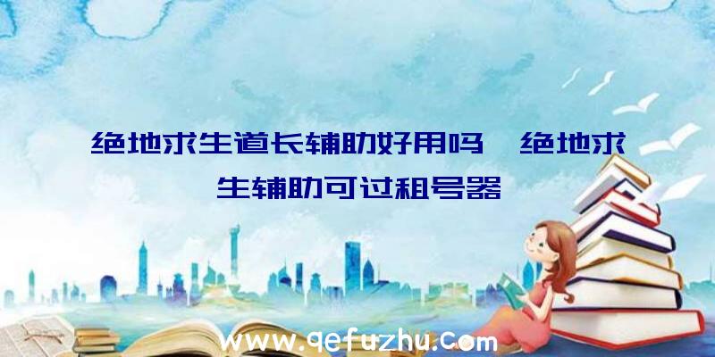 绝地求生道长辅助好用吗、绝地求生辅助可过租号器