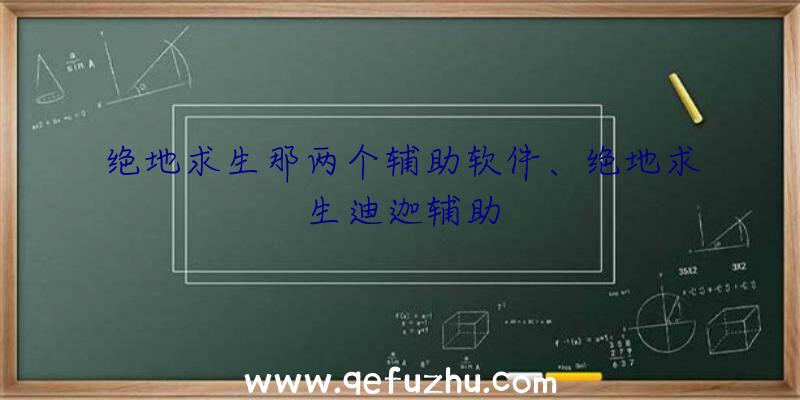 绝地求生那两个辅助软件、绝地求生迪迦辅助