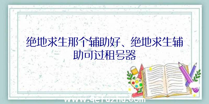 绝地求生那个辅助好、绝地求生辅助可过租号器