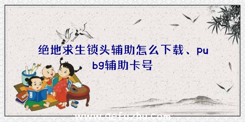 绝地求生锁头辅助怎么下载、pubg辅助卡号