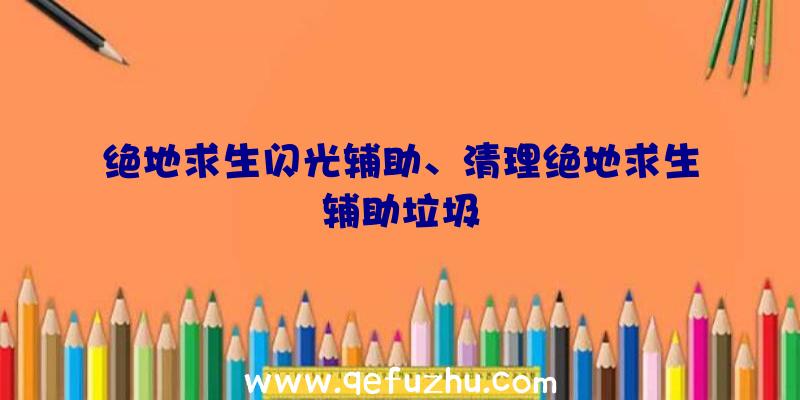 绝地求生闪光辅助、清理绝地求生辅助垃圾