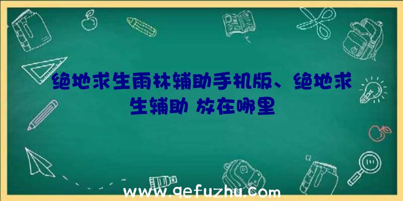 绝地求生雨林辅助手机版、绝地求生辅助