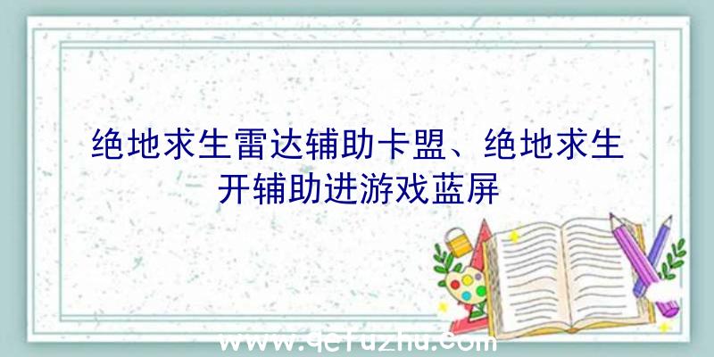 绝地求生雷达辅助卡盟、绝地求生开辅助进游戏蓝屏