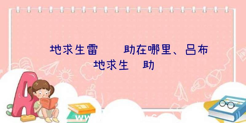 绝地求生雷达辅助在哪里、吕布绝地求生辅助