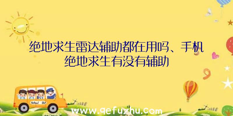 绝地求生雷达辅助都在用吗、手机绝地求生有没有辅助