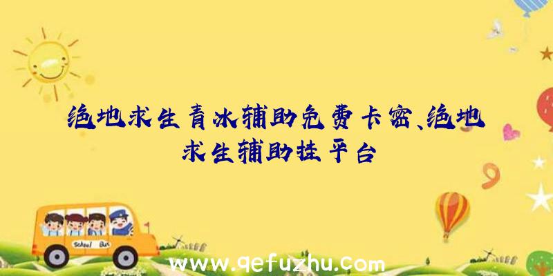 绝地求生青冰辅助免费卡密、绝地求生辅助挂平台