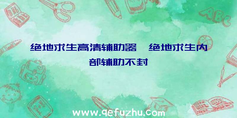 绝地求生高清辅助器、绝地求生内部辅助不封