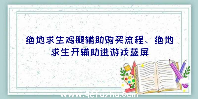 绝地求生鸡腿辅助购买流程、绝地求生开辅助进游戏蓝屏