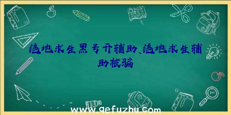 绝地求生黑号开辅助、绝地求生辅助被骗