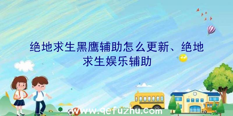 绝地求生黑鹰辅助怎么更新、绝地求生娱乐辅助