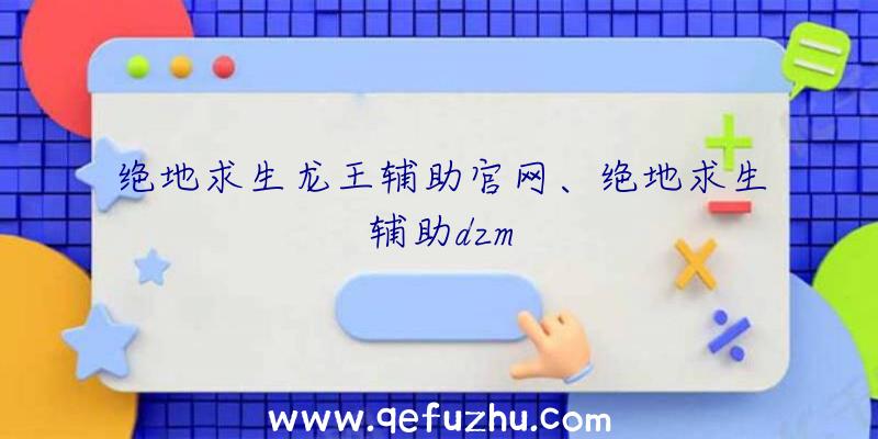 绝地求生龙王辅助官网、绝地求生辅助dzm