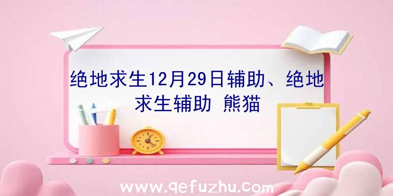 绝地求生12月29日辅助、绝地求生辅助