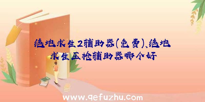 绝地求生2辅助器(免费)、绝地求生压枪辅助器哪个好