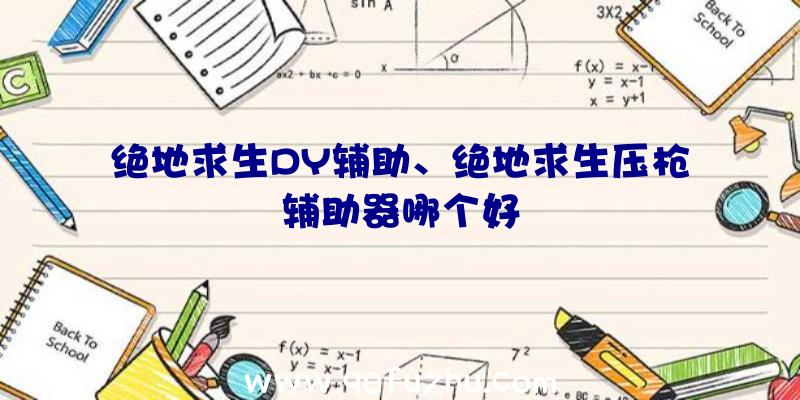 绝地求生DY辅助、绝地求生压枪辅助器哪个好