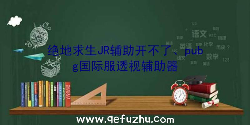 绝地求生JR辅助开不了、pubg国际服透视辅助器