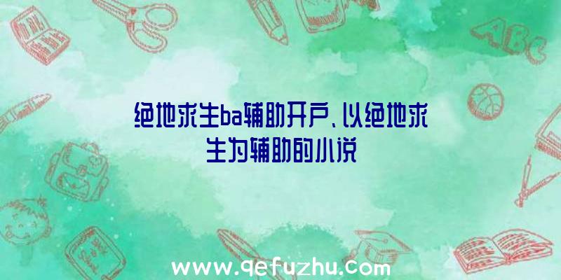 绝地求生ba辅助开户、以绝地求生为辅助的小说