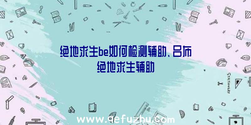 绝地求生be如何检测辅助、吕布绝地求生辅助