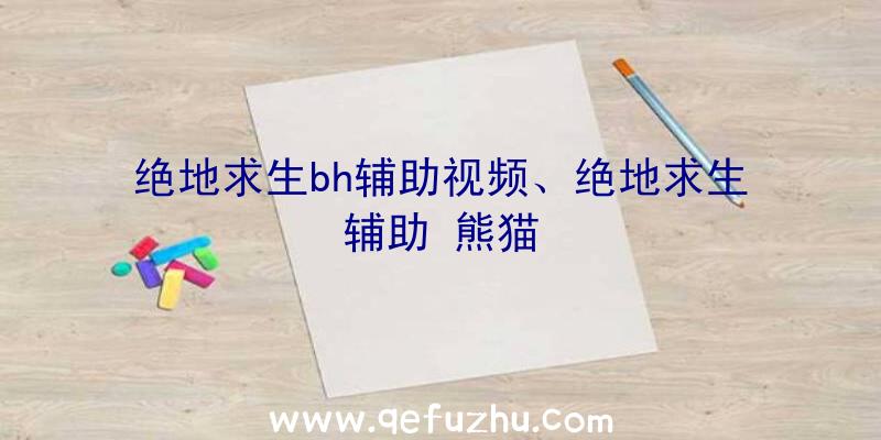 绝地求生bh辅助视频、绝地求生辅助