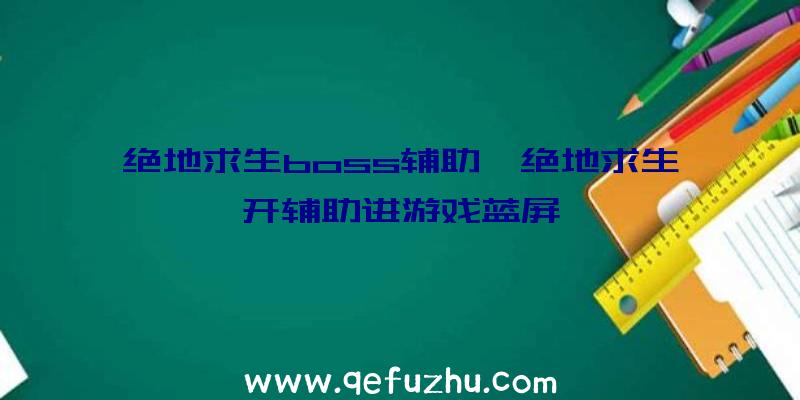 绝地求生boss辅助、绝地求生开辅助进游戏蓝屏