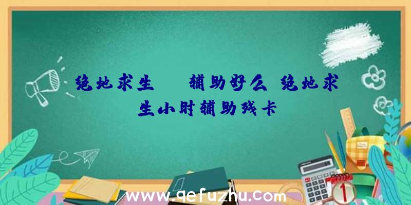 绝地求生bug辅助好么、绝地求生小时辅助残卡